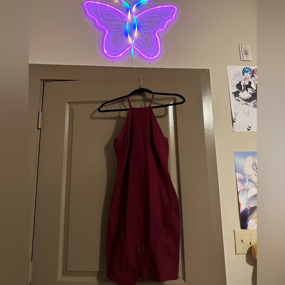 Burgundy dress